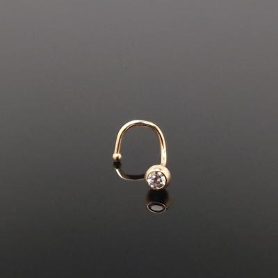 Auksinis auskaras į nosį su akute