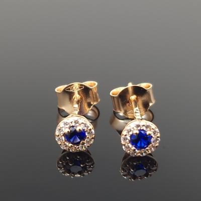 Auksiniai auskarai su akutėmis