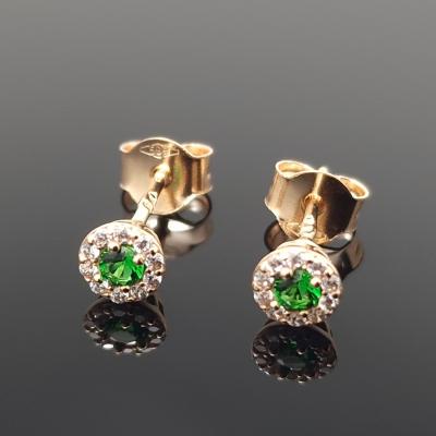 Auksiniai auskarai su akutėmis