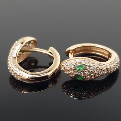 Auksiniai auskarai rinkės su akutėmis