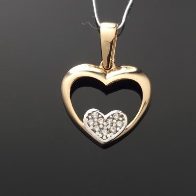 Auksinis pakabukas Širdelė