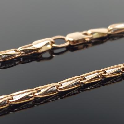 Auksinė grandinėlė su baltu auksu