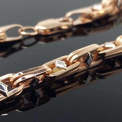 Auksinė apyrankė su baltu auksu