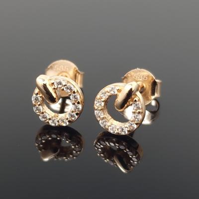 Auksiniai auskarai su akutėmis