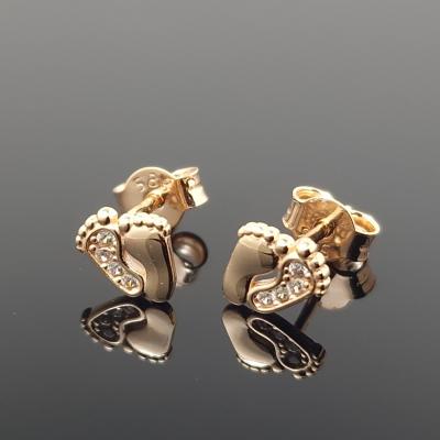 Auksiniai auskarai Pėdutės