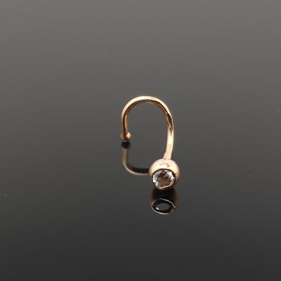 Auksinis auskaras į nosį su akute