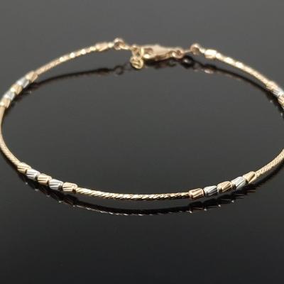 Standi auksinė apyrankė su baltu auksu